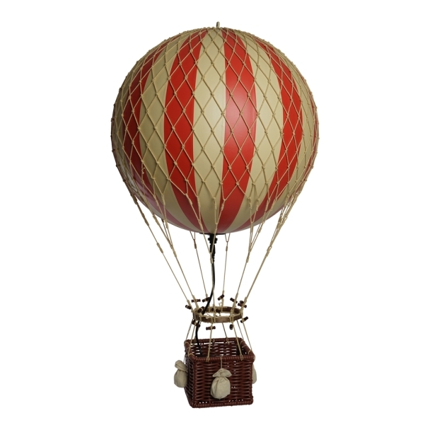 Montgolfière lumineuse à suspendre Rouge 56 cm