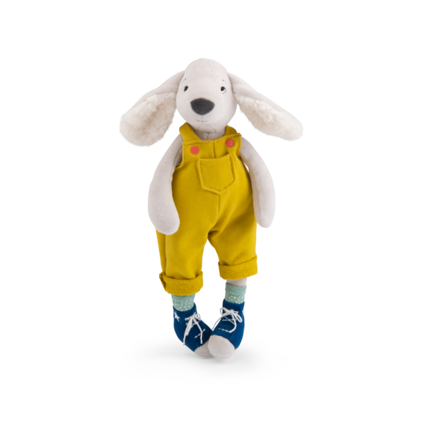 Peluche Chien Pilou jaune 37 cm Puce & Pilou