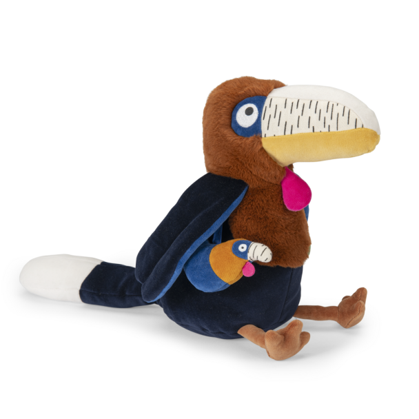 Peluche Grand calao Litchi d'activités La forêt Mawa