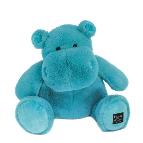 Peluche Hippopotame 40 cm vert émeraude