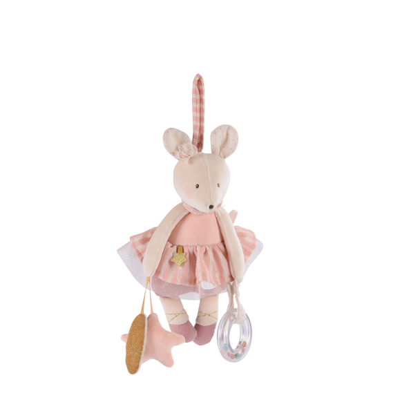 Peluche d'activités à suspendre Souris La petite école de danse