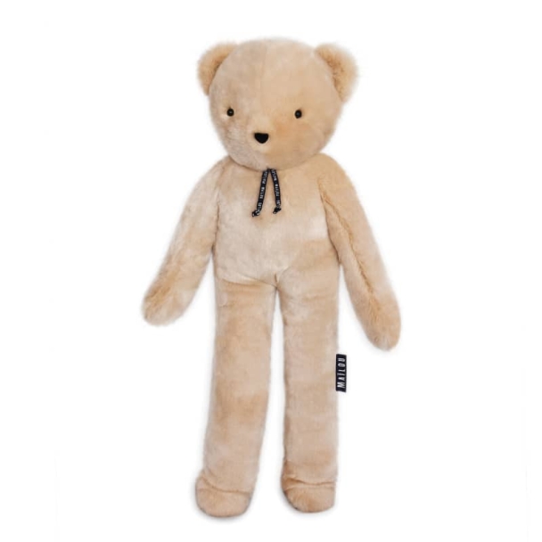 Peluche ours Bulle beige clair 80 cm made in France