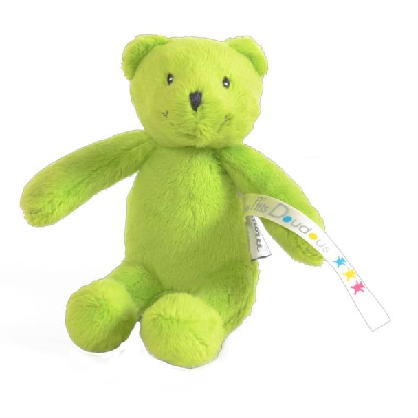 Peluche petit ours vert Les P'tits Doudous de l'hôpital