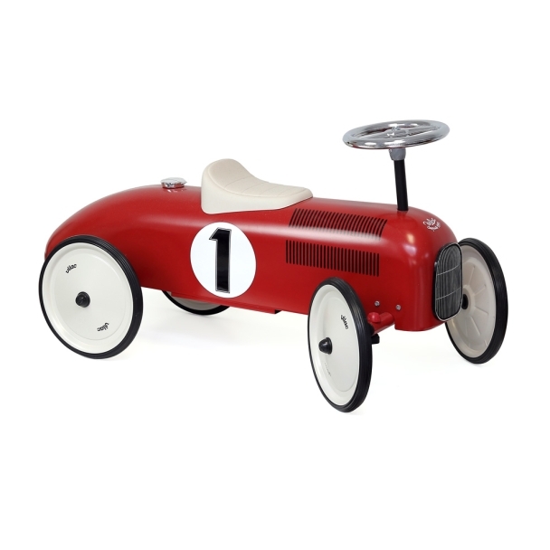 Porteur voiture métal vintage rouge