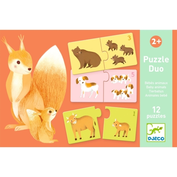 Puzzle duo Bébés animaux
