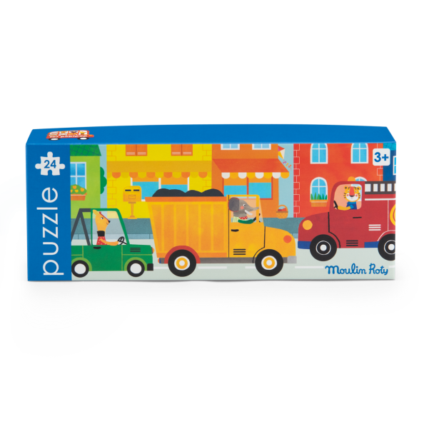 Puzzle véhicules 24 pcs Les Popipop