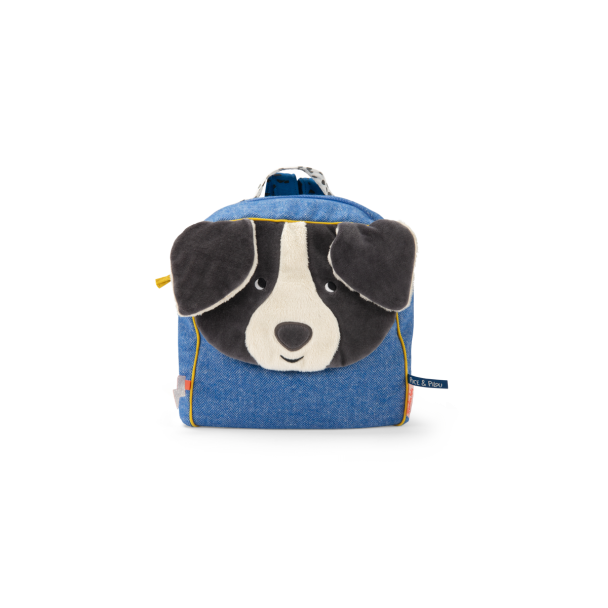 Sac à dos à broder Chien bleu Puce Puce & Pilou