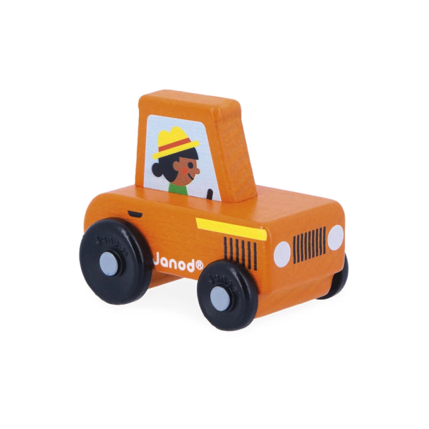 Tracteur en bois rouge Cross roads