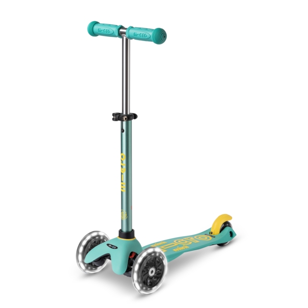 Trottinettes 3 roues Mini Micro Deluxe Eco Mint LED