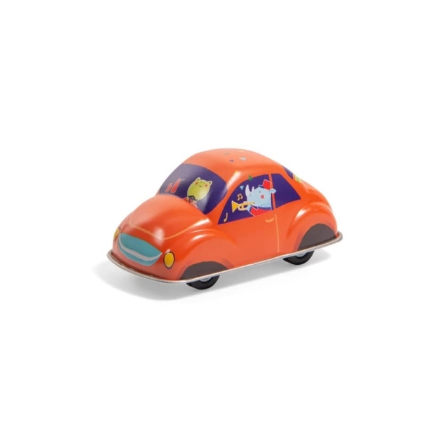 Voiture en métal orange