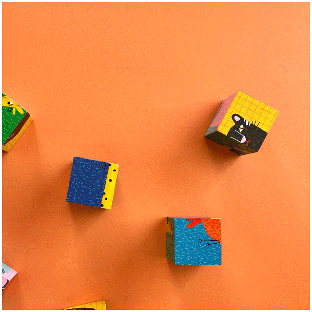 Puzzle en bois 6 cubes Les Toupitis