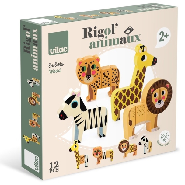 Jouet en bois magnétique Rigol'animo Savane