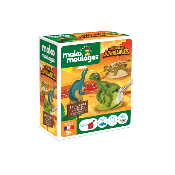 Coffret 3 moules Dinosaures
