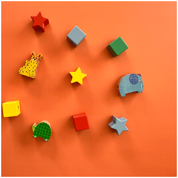 Jeu de perles en bois à enfiler Les Toupitis