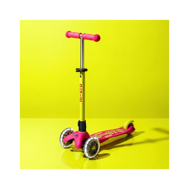 Trottinette Mini Micro Deluxe Neon LED Flamingo Yellow