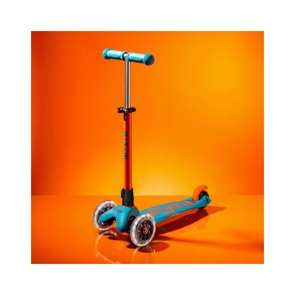 Trottinette Mini Micro Deluxe Neon LED Sunset Orange