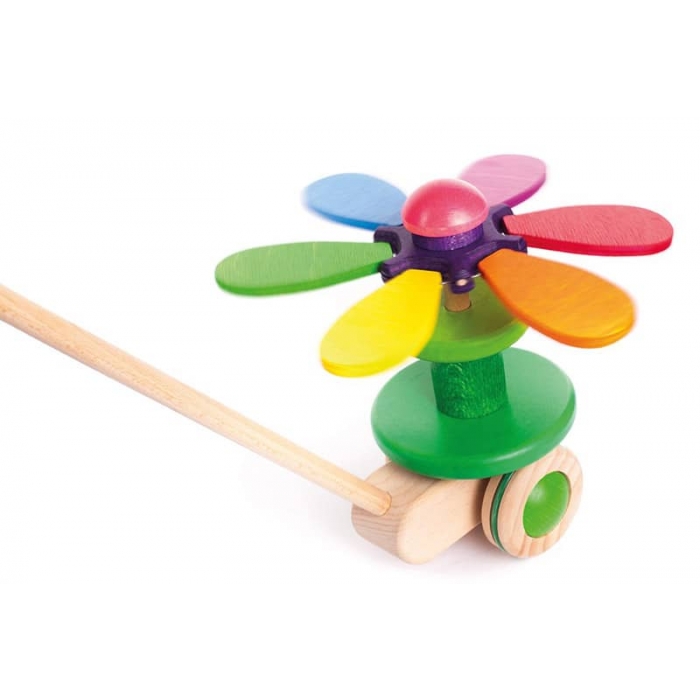 Jouet A Pousser Fleur Arc En Ciel Bajo