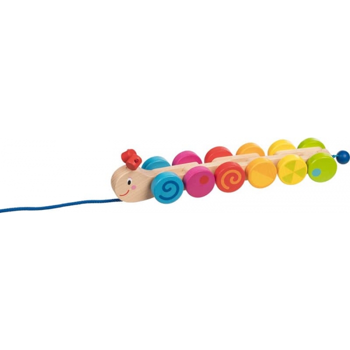 Jouet A Tirer Bois Chenille Goki